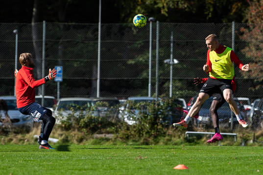 Målvakt Fredrik Andersson och David Engström