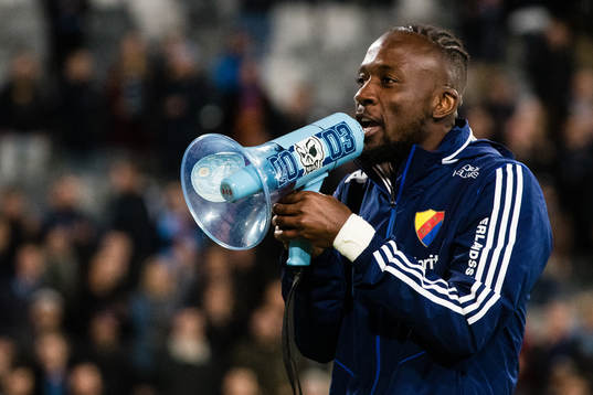 Djurgårdens Mohamed Buya Turay jublar
