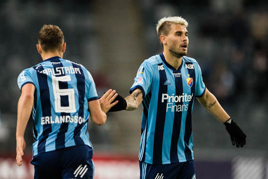Djurgårdens Jesper Karlström och Astrit Ajdarevic