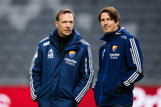 Djurgårdens tränare Kim Bergstrand och tränare Thomas