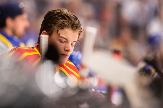 Brynäs målvakt Samuel Ersson deppar