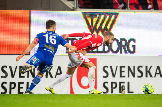 Kalmars Filip Sachpekidis och Sundsvalls Carlos Gracia