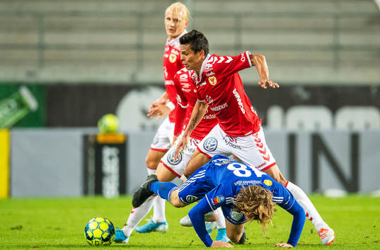Kalmars Romário Pereira Sipião och Sundsvalls Oliver Berg