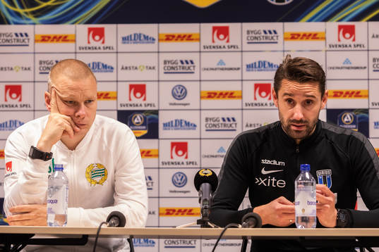 Hammarbys tränare Stefan Billborn och Sirius tränare