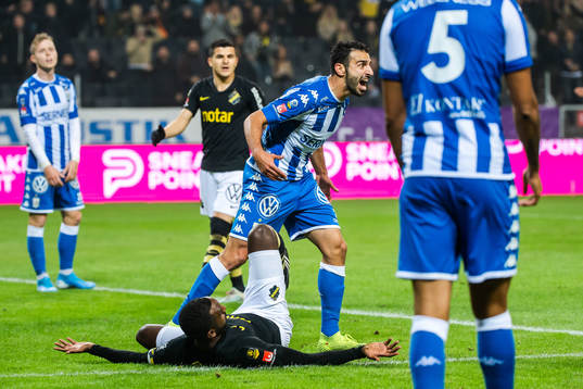 IFK Göteborgs André Calisir reagerar