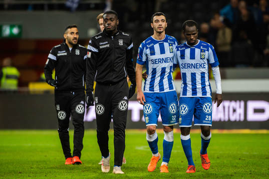 IFK Göteborgs Giorgi Kharaishvili och Alhassan Yusuf