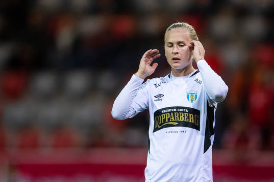 Filippa Curmark of Göteborg looks dejected