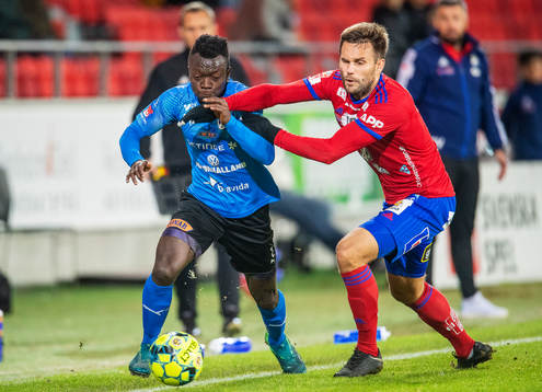Halmstads Thomas Boakye och Östers Johannes Vall