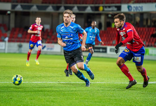 Halmstads Mikael Boman och Östers Johannes Vall