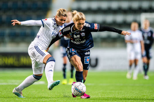 Djurgårdens Hanna Folkesson och Linköpings Mimmi Larsson