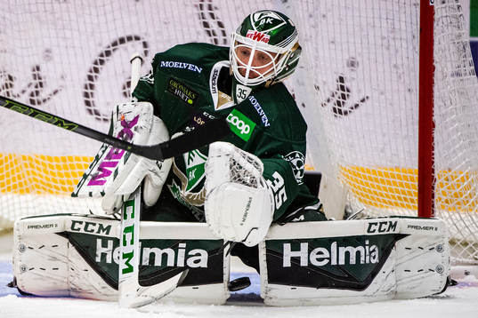 Färjestads målvakt Markus Svensson