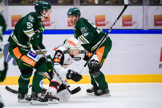 Färjestads Linus Johansson, Malmö Redhawks Christoffer