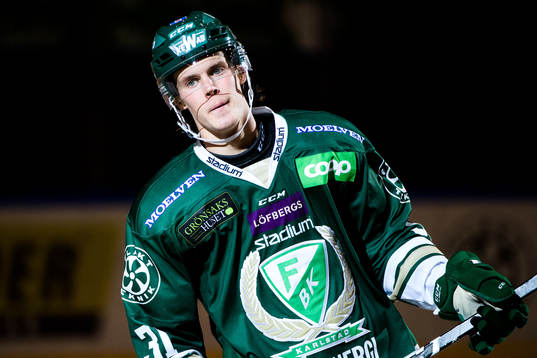 Färjestads Carl Jakobsson jublar