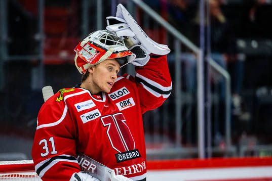 Örebros målvakt Jonas Arntzen deppar