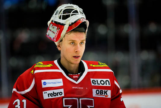 Örebros målvakt Jonas Arntzen deppar