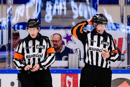 Domare Mikael holm och Morgan Johansson