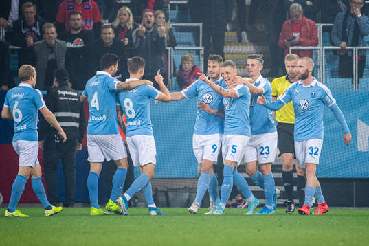 Malmö FFs Sören Rieks, Markus Rosenberg och Jonas Knudsen