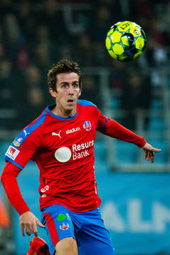 Helsingborgs Adam Eriksson nunder fotbollsmatchen i