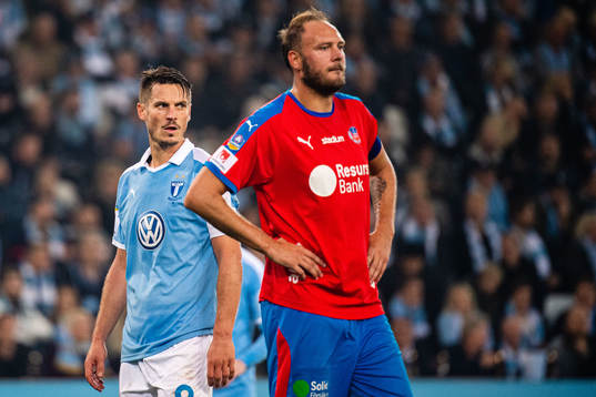 Malmö FFs Markus Rosenberg och Helsingborgs Andreas