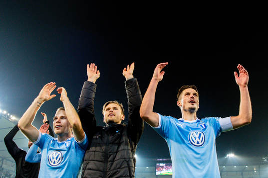 Malmö FFs Oscar Lewicki, Arnór Traustason och Markus
