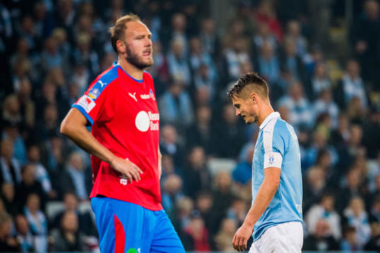 Helsingborgs Andreas Granqvist och Malmö FFs Markus
