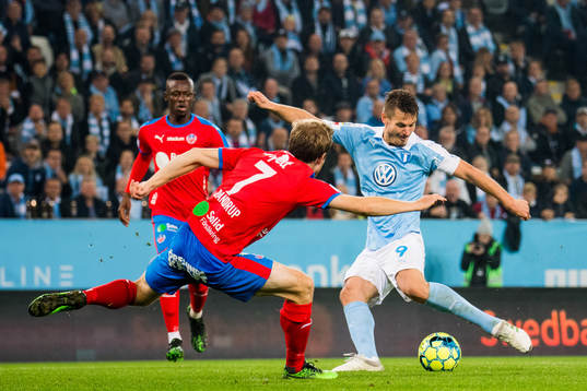 Malmö FFs Sören Rieks och Helsingborgs Anders Randrup