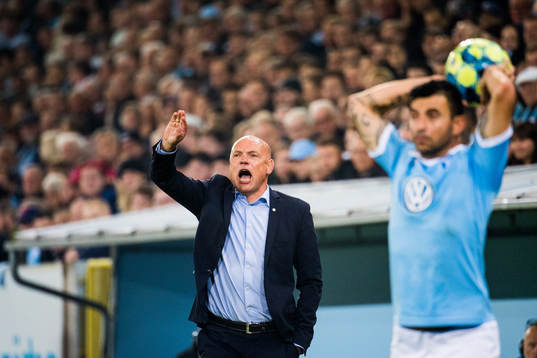 Malmö FFs tränare Uwe Rösler och Behrang Safari