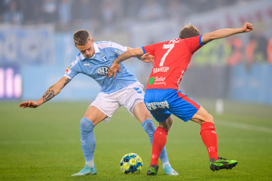 Malmö FFs Sören Rieks och Helsingborgs Anders Randrup