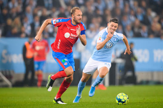 Helsingborgs Andreas Granqvist och Malmö FFs Marcus