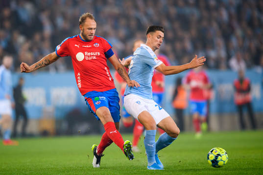 Helsingborgs Andreas Granqvist och Malmö FFs Marcus