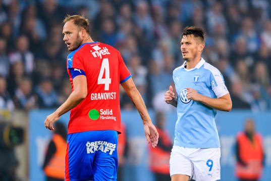 Helsingborgs Andreas Granqvist och Malmö FFs Markus