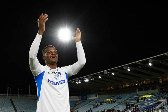 IFK Norrköpings Manasse Kusu jublar