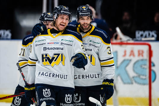 s Linus Sandin och Markus Lauridsen jublar
