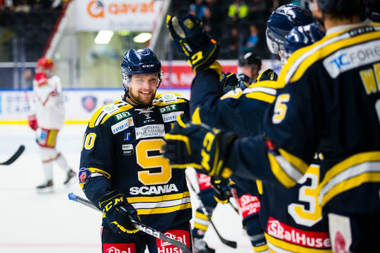 Södertäljes Ludwig Blomstrand gör sitt tredje mål till