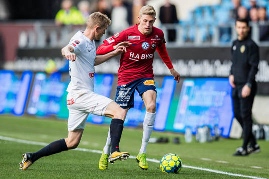 Brommapojkarnas Fritof Björkén och  Örgrytes Alexander