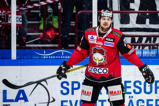 Malmö Redhawks Emil Molin jublar