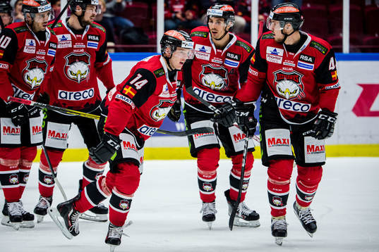 Malmö Redhawks Carl-Johan Lerby jublar