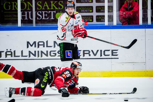 Malmö Redhawks Carl Persson och Örebros Joonas Rask