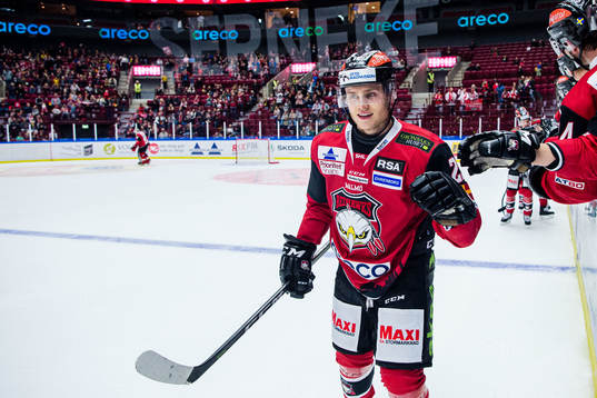 Malmö Redhawks Christoffer Forsberg jublar