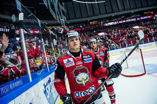 Malmö Redhawks Christoffer Forsberg jublar
