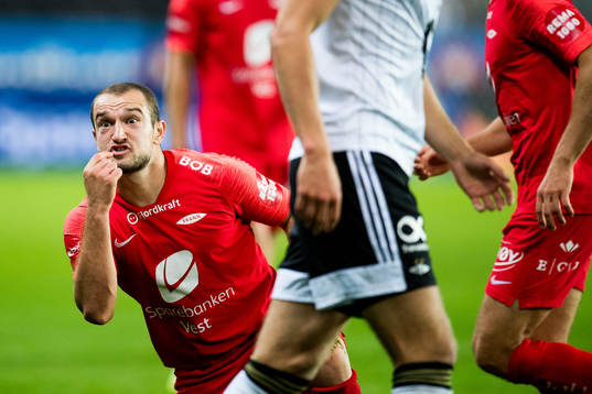 Veton Berisha of Brann reacts