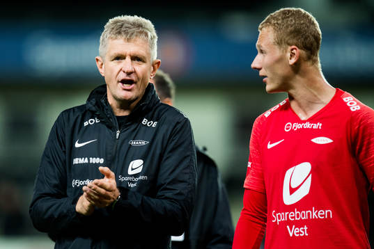Lars Arne Nilsen, head coach of Brann, and Kristoffer