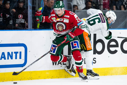 Frölundas Johan Sundström och Färjestads Lucas