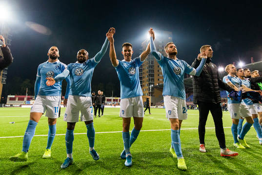 Malmö FFs spelare jublar