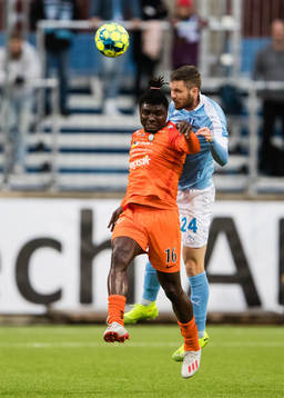 AFC Eskilstunas Onyedikachukwu Samuel Nnamani i en