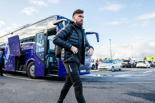 Marius Wennersteen Berntzen of Aalesund arrives