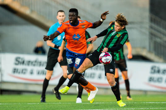 Pape Habib Gueye of Aalesund and Lars Mogstad Ranger of