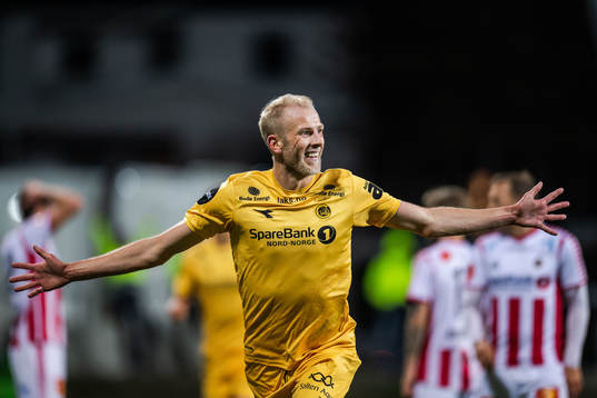 Vegard Leikvoll Moberg of Bodø/Glimt celebrates