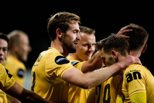 Brede Mathias Moe of Bodø/Glimt celebrates