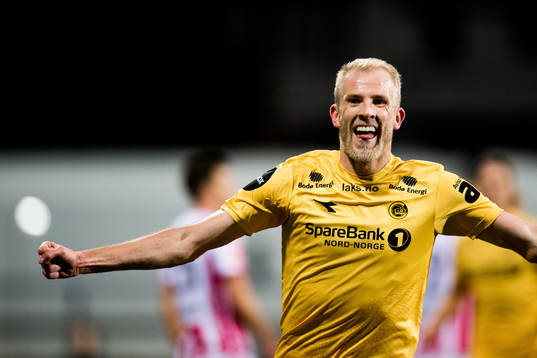 Vegard Leikvoll Moberg of Bodø/Glimt celebrates